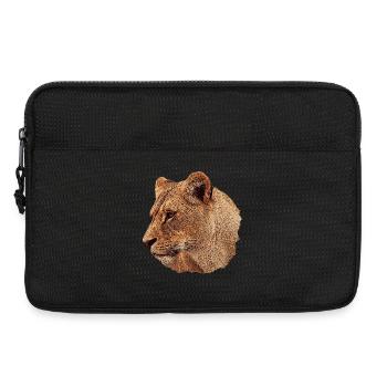 Cadeaux de Noël Grands Chats, Lionne, Grand Chat - Sacoche pour ordinateur portable 13 pouces - noir - Devant