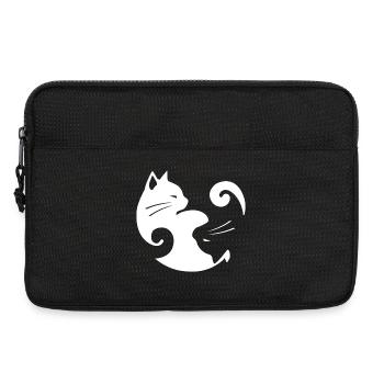Équilibre du chat Yin Yang - Sacoche pour ordinateur portable 13 pouces - noir - Devant