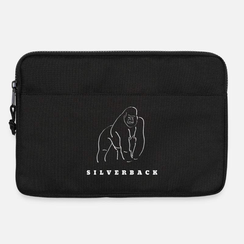Silberrücken Gorilla Chef Unternehmer Geschenk - Laptoptasche 13" - Schwarz