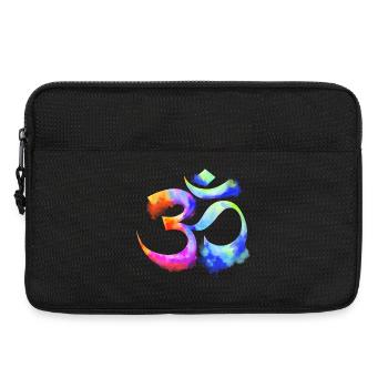 Om arcenciel watercolor - Laptop bag 13" - black - Front