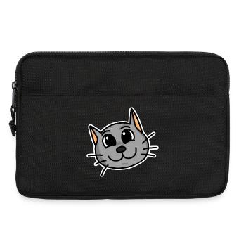 Niedliche Katze Kopf - Laptoptasche 13" - Schwarz - Vorne