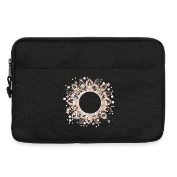 imaginative frame made of delicate lace look - Laptop bag 13" - black - Front