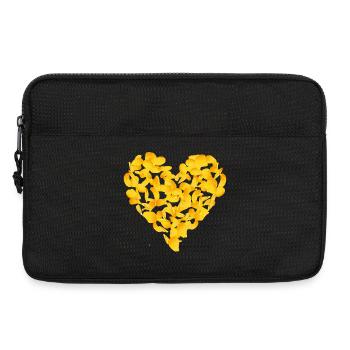 with a lot of love a heart of potato chips - Laptop bag 13" - black - Front