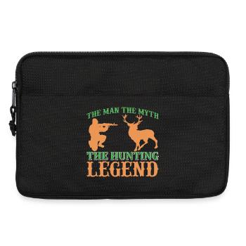 Myth hunter motif on clothing - Laptop bag 13" - black - Front