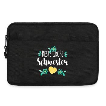 Beste Große Schwester - Laptoptasche 13" - Schwarz - Vorne