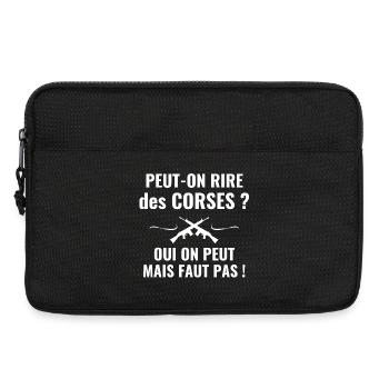 Corse, Corse humour, je suis Corse, île de beauté - Sacoche pour ordinateur portable 13 pouces - noir - Devant