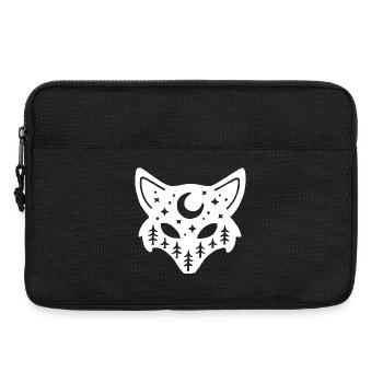 Weißes Fuchs-Totem der Natur - Laptoptasche 13" - Schwarz - Vorne