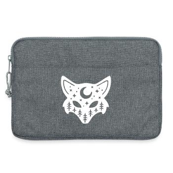 Weißes Fuchs-Totem der Natur - Laptoptasche 13" - Grau meliert - Vorne