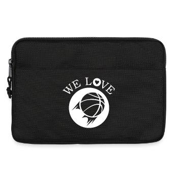 we love basketball team streetball icon logo - Laptop bag 13" - black - Front