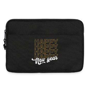 Golden Happy New Year Neon-Schrift - Laptoptasche 13" - Schwarz - Vorne
