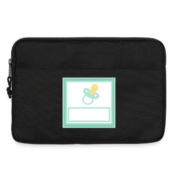 Baby Vorlage personalisieren selbst gestalten - Laptoptasche 13" - Schwarz - Vorne