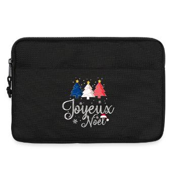 Joyeux Noël Weihnachtsbäume Frankreich Flagge - Laptoptasche 13" - Schwarz - Vorne