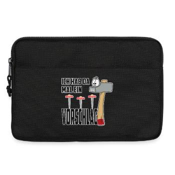 Lustige Vorschlag Hammer - Laptoptasche 13" - Schwarz - Vorne