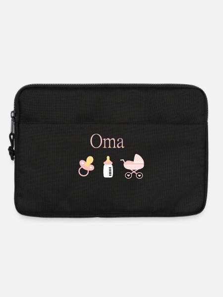 Oma Geburt Mädchen Vorlage personalisierbar - Laptoptasche 13" - Schwarz