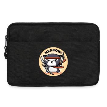 Cute Ninja Cat - Laptop bag 13" - black - Front