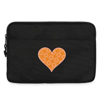 Herz orange pink - Laptoptasche 13" - Schwarz - Vorne