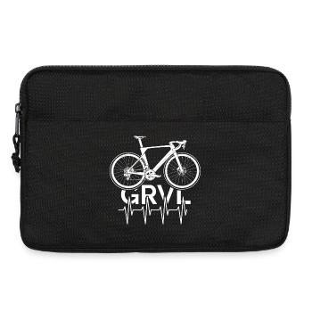 Gravelbike Roadbike Heartbeat Logo Team Symbol - Laptoptasche 13" - Schwarz - Vorne
