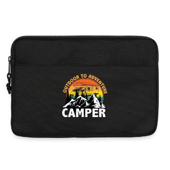 Camper Camping Holiday Gift - Laptop bag 13" - black - Front