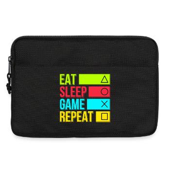 Eat Sleep Game Repeat - Laptop bag 13" - black - Front