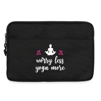 Worry Less Yoga More - Laptop bag 13" - black - Front