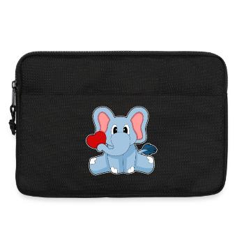 Elefant Herz - Laptoptasche 13" - Schwarz - Vorne