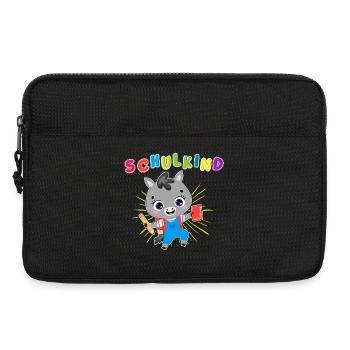 Stilvoll ins Schulleben! Unser Einschulungs-Design - Laptoptasche 13" - Schwarz - Vorne