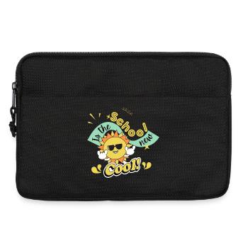 School is the new cool - Kids T-Shirt - Laptoptasche 13" - Schwarz - Vorne