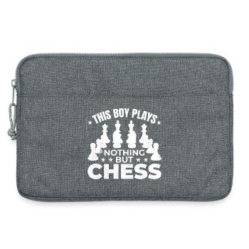 Schachjunge - Laptoptasche 13" - Grau meliert - Vorne