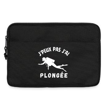 j'peux pas j'ai plongée cadeau humoristique - Sacoche pour ordinateur portable 13 pouces - noir - Devant