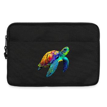 Tortue marine - Sacoche pour ordinateur portable 13 pouces - noir - Devant