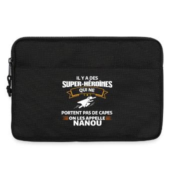 Super-Héroïnes Nanou Superpower Illustration - Sacoche pour ordinateur portable 13 pouces - noir - Devant