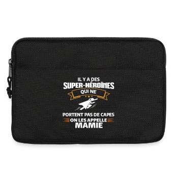 Super-Héroïne Capes Mamie Motivante - Sacoche pour ordinateur portable 13 pouces - noir - Devant