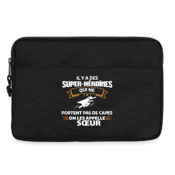 Héroïnes non capes illustrées - Sacoche pour ordinateur portable 13 pouces - noir - Devant