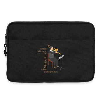 Ich muss nicht immer im Mittelpunkt stehen POSAUNE - Laptoptasche 13" - Schwarz - Vorne