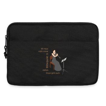 Ich muss nicht immer im Mittelpunkt stehen KLAR - Laptoptasche 13" - Schwarz - Vorne