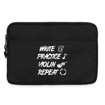 Practice writing, repeat violin - Laptop bag 13" - black - Front