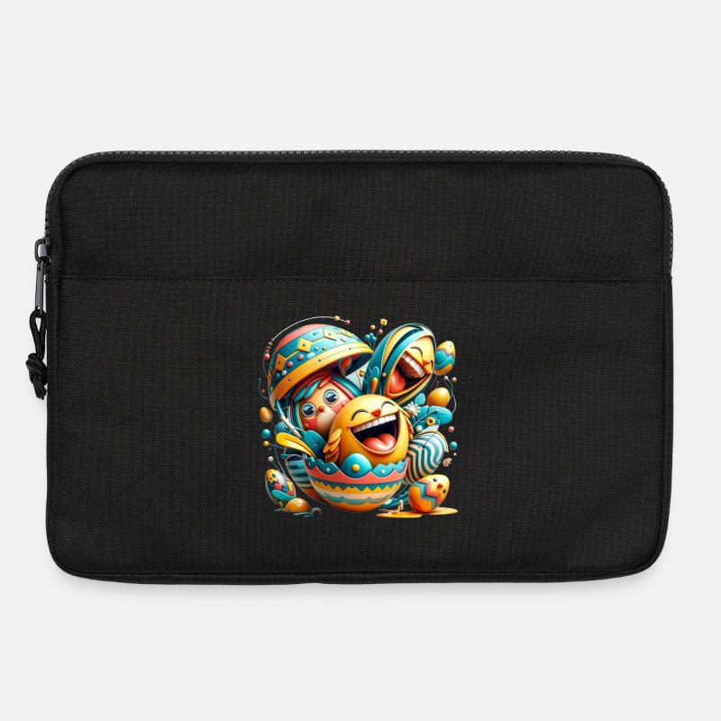 Easter graphic design in Mixed Dimensions style - Laptoptasche 13" - Schwarz