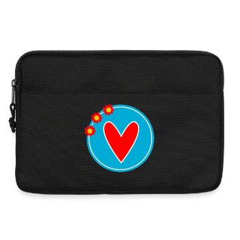 HERZ. HERZ. VALENTINSTAG. LIEBE. LIEBE. PAAR. - Laptoptasche 13" - Schwarz - Vorne