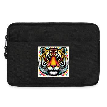 Tiger Pop Art - Laptop bag 13" - black - Front