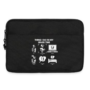 Spare Time Hobbies Comic Montage - Laptop bag 13" - black - Front