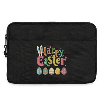 Oeuf de Pâques coloré avec des détails joyeux - Sacoche pour ordinateur portable 13 pouces - noir - Devant