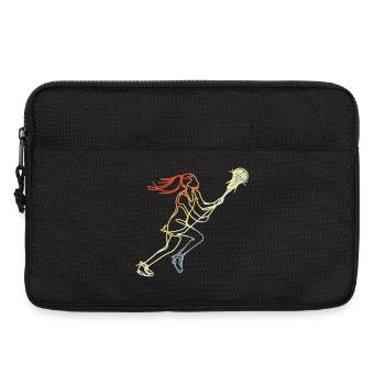Filles Lacrosse Style Rétro - Sacoche pour ordinateur portable 13 pouces - noir - Devant