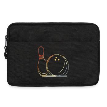 Bowling Ball and Pin Sketch - Laptop bag 13" - black - Front