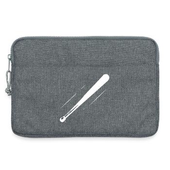 Baseball Bat Drawing - Laptop bag 13" - heather grey - Front