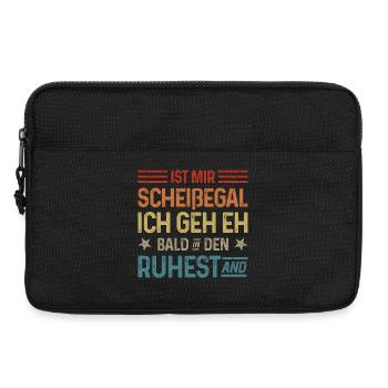 Scheißegal Ich geh eh bald in den Ruhestand - Laptoptasche 13" - Schwarz - Vorne