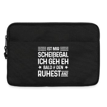 Is mir Scheißegal Ich geh eh bald in den Ruhestand - Laptoptasche 13" - Schwarz - Vorne