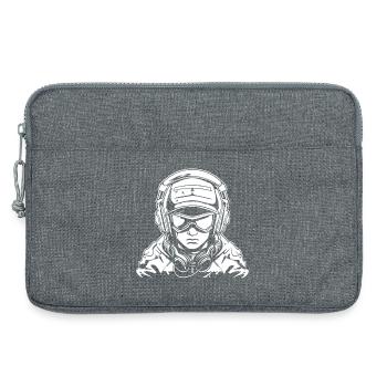 Dessin de joueur - Sacoche pour ordinateur portable 13 pouces - gris chiné - Devant