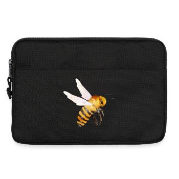 Flying Bee - Bee Motif Hand Drawn - Laptop bag 13" - black - Front
