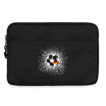 Fußball Deutschland Sonne Illustration Explosion - Laptoptasche 13" - Schwarz - Vorne
