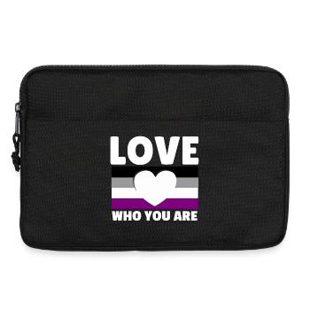 Asexuell, Asexualität, Ass. Liebe, wer du bist - Laptoptasche 13" - Schwarz - Vorne